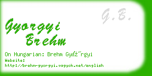 gyorgyi brehm business card